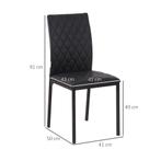 TRUUSK 4-delige Set Eetkamerstoelen Met Gestoffeerde Keukens, Huis en Inrichting, Verzenden, Nieuw