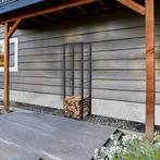 Houtopslag | Brandhoutrek + hoes | 50x25x148cm | Staal, Verzenden