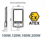 ATEX lantaarnpaal / lichtmast armatuur 100W 12000 Lumen Ex R, Verzenden