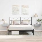 vidaXL Nachtkastjes 2 st zwevend 40x30x15 cm bewerkt hout, Minder dan 45 cm, Verzenden, Nieuw, Minder dan 55 cm