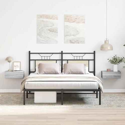 vidaXL Nachtkastjes 2 st zwevend 40x30x15 cm bewerkt hout, Huis en Inrichting, Slaapkamer | Nachtkastjes, Nieuw, Minder dan 45 cm