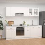 vidaXL 8-delige Keukenkastenset Lyon bewerkt hout wit, Huis en Inrichting, Keuken | Keukenelementen, Verzenden, Nieuw, Wit