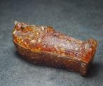 Oud Egyptisch grafkist met mummie - Baltisch amber beeldje -, Antiek en Kunst