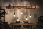 industrieele hanglamp BARRACUDA 152cm gerecycled massief, Ophalen of Verzenden, Nieuw