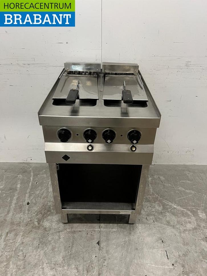 RVS MKN Dubbele Friteuse 2 x 12 liter 400V Horeca, Zakelijke goederen, Horeca | Keukenapparatuur, Gebruikt, Ophalen of Verzenden