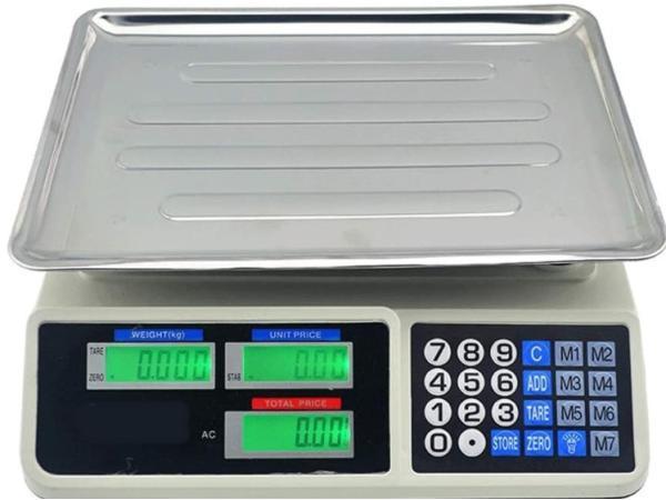 Veiling - Draadloze Winkelweegschaal met LCD-Scherm - 40KG C, Doe-het-zelf en Verbouw, Weegschalen