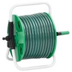 vidaXL Slanghaspel met 30 m slang vrijstaand PVC groen, Verzenden, Nieuw