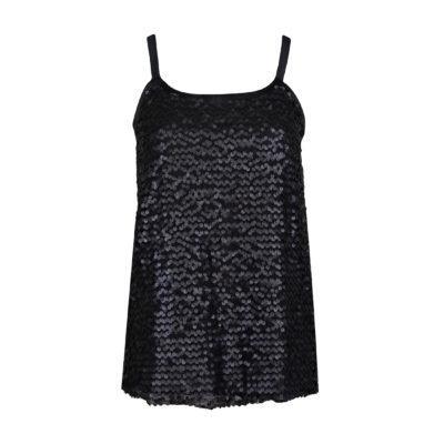 Verysimple • zwarte pailletten top • XS (IT40), Kleding | Dames, Tops, Zwart, Nieuw, Maat 34 (XS) of kleiner, Verzenden