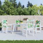 vidaXL Stoelkussens 4 st lage rug stof meerkleurig, Huis en Inrichting, Woonaccessoires | Kussens, Verzenden, Nieuw