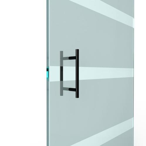 T-greep voor glazen deur ø 19mm - L: 300x200mm - Zwart, Doe-het-zelf en Verbouw, Deuren en Horren, Nieuw, Ophalen of Verzenden