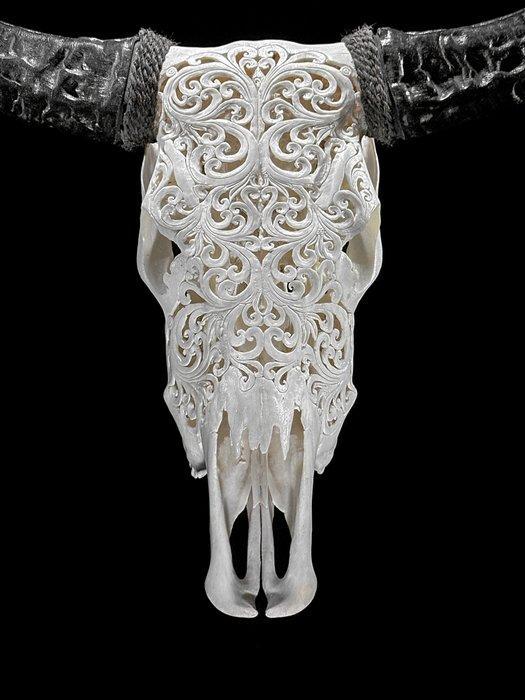 Geen minimumprijs - Grote met de hand gesneden witte, Antiek en Kunst, Kunst | Designobjecten