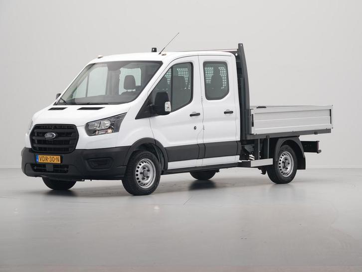 Ford Transit 310 2.0 TDCI L2H1 DC Pick Up Ambiente, Auto's, Bestelauto's, Dealer onderhouden, Lease, Zwart, Handgeschakeld, Wit