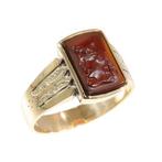 Zonder Minimumprijs - Ring - 8 karaat Roségoud - Cameo,, Sieraden, Tassen en Uiterlijk, Ringen, Nieuw