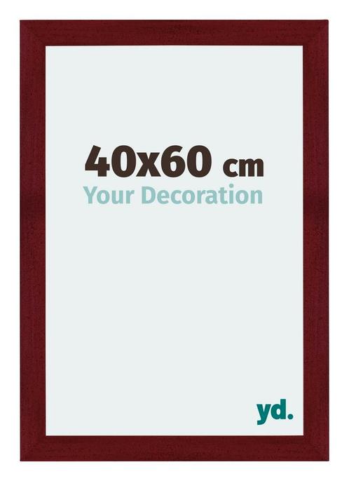 Fotolijst 40x60 cm - Wijnrood Geveegd - MDF - Mura, Huis en Inrichting, Woonaccessoires | Lijsten, Nieuw, Verzenden