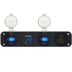 ProRide 12V USB Autolader 2 Poort - 5V/2.4A - Voltmeter en, Verzenden, Nieuw