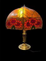 Tafellamp - Glas, Messing, Marmer, Hout, Metaal -