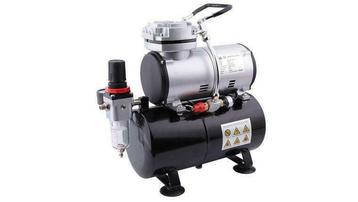 Airbrush mini compressor met luchttank