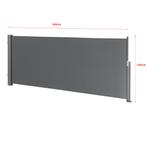 Uittrekbare windscherm oprolbare terrasscherm 1,4x3 m grijs, Verzenden, Nieuw