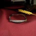 Witgouden armband met diamant 0,43 ct. | Ø 50 mm, Sieraden, Tassen en Uiterlijk, Armbanden, Gebruikt, Overige kleuren, Ophalen of Verzenden