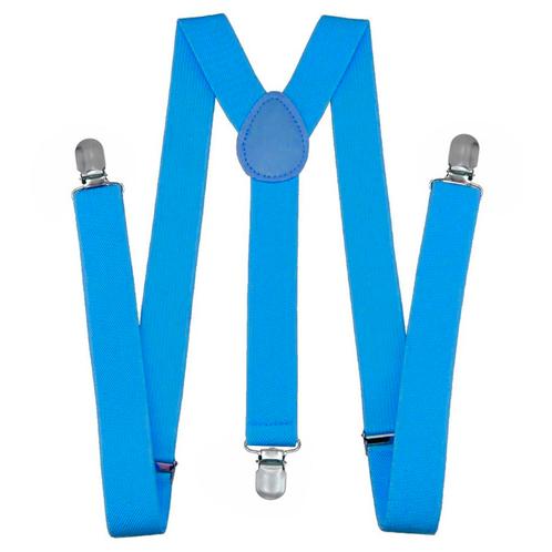 Fako Fashion® - Bretels - Effen - 100cm - Lichtblauw, Kleding | Heren, Riemen en Ceinturen, Verzenden