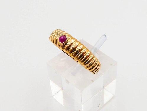 Ring - 18 karaat Geel goud Robijn, Sieraden, Tassen en Uiterlijk, Ringen