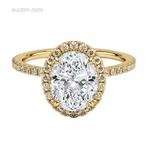 Entourage ring geel ovaal briljant - €1.400,-, Ophalen