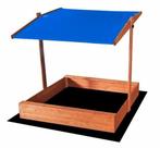 Zandbak - met deksel en dak - hout - 120x120 cm - blauw, Kinderen en Baby's, Speelgoed | Buiten | Zandbakken, Ophalen of Verzenden