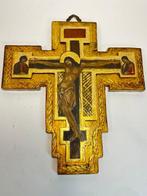 Crucifix - Florentijns verguld hout en met de hand