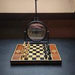 Schaakspel - Ingelegde kist been/hout - Regency, Antiek en Kunst, Curiosa en Brocante