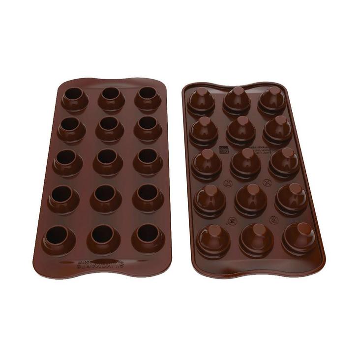 Silikomart Siliconen Bonbonvorm Chocolade Ei (15x) Ø2,3x3cm, Hobby en Vrije tijd, Taarten en Cupcakes maken, Nieuw, Verzenden