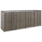 Containerberging viervoudig 274x80x117 cm poly rattan grijs, Huis en Inrichting, Verzenden, Nieuw