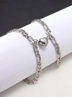 Hartvormige roestvrijstalen magnetische koppels armbandset, Verzenden, Nieuw