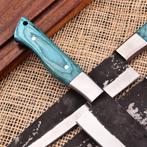 Keukenmes - Chefs knife - Pakkahout en geslagen staal -, Antiek en Kunst