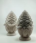 sculptuur, Coppia di pigne - 23 cm - Gips - 2025