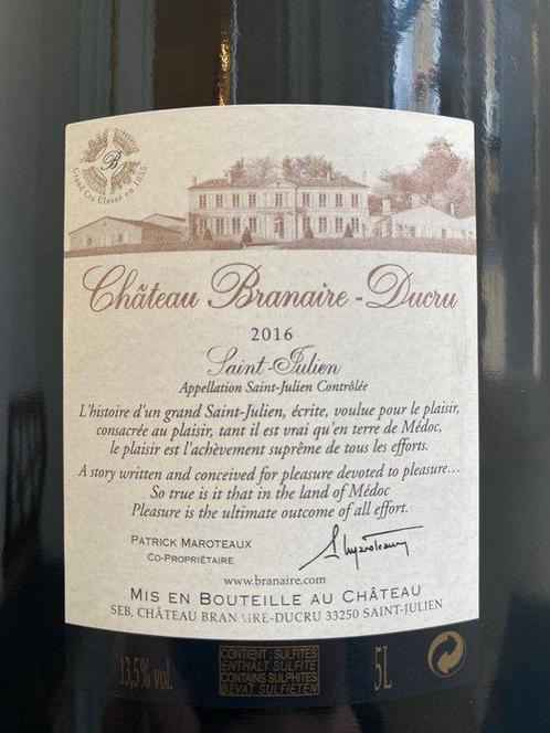 2016 Château Branaire Ducru - Saint-Julien Grand Cru Classé, Verzamelen, Wijnen