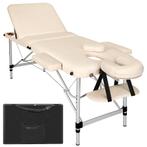 3 zones massagetafel met 5cm vulling en aluminiumframe - bei, Sport en Fitness, Massageproducten, Verzenden, Nieuw