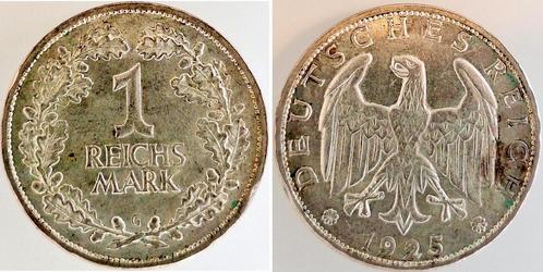 Duitsland 1 Reichsmark 1925 G vorzueglich/stempelglanz J..., Postzegels en Munten, Munten | Europa | Niet-Euromunten, Verzenden