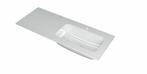 FAKTOR Wastafel in polystone | 120 x 45 x 1,5 wasbak links, Huis en Inrichting, Verzenden, Nieuw, Wastafelkast