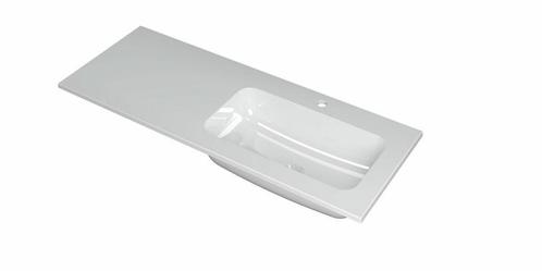 FAKTOR Wastafel in polystone | 120 x 45 x 1,5 wasbak links, Huis en Inrichting, Badkamer | Badkamermeubels, Wastafelkast, Nieuw