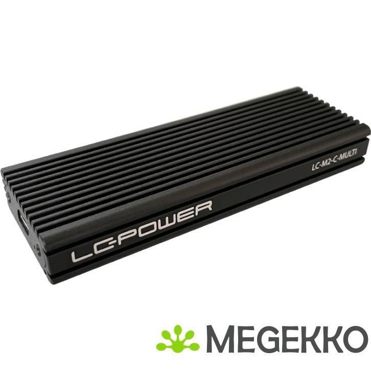 LC Power LC-M2-C-NVME-MULTI M.2 SSD Enclosure (NVMe & SATA), Computers en Software, Computerbehuizingen, Nieuw, Verzenden