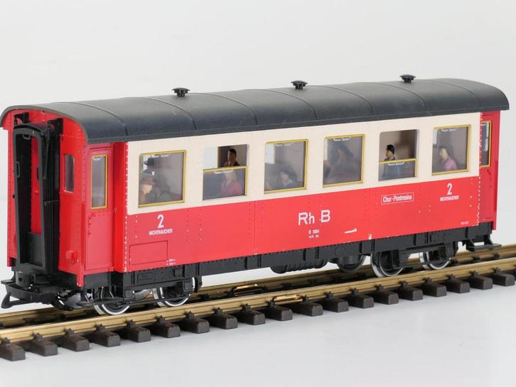 LGB 3064 C Eilzugwagen Rhb, Kugellager Metallrader, Strom..., Hobby en Vrije tijd, Modeltreinen | Overige schalen, Overige typen