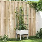 vidaXL Plantenbak met latwerk 40x40x142,5 cm polypropeen wit, Tuin en Terras, Verzenden, Nieuw, Kunststof