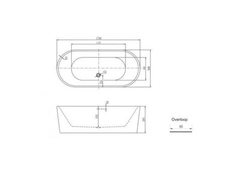 Vrijstaande Whirlpool Libero 178x80x58.5 cm Luchtsysteem Mat, Doe-het-zelf en Verbouw, Sanitair, Ophalen of Verzenden