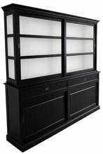 Buffetkast zwart Montfoort 2 240cm, Ophalen of Verzenden, Nieuw