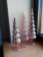 Goodwill: 3 roze kerstbomen van glas - Kerstballen goodwill, Nieuw