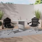 Campingstoel - Visstoel - Vouwstoel - Kampeerstoel - Zwart -, Caravans en Kamperen, Kampeermeubelen, Verzenden, Zo goed als nieuw