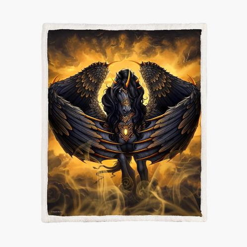 Fleecedeken - Black Pegasus - 130x150cm, Huis en Inrichting, Woonaccessoires | Plaids en Woondekens, Nieuw, Ophalen of Verzenden