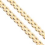 Gouden bismark schakel ketting | 45,5 cm (gouden ketting), Ophalen of Verzenden, Gebruikt, Overige kleuren, Goud