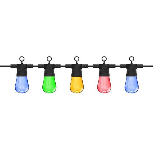 Calex Lichtsnoer voor buiten 10M Gekleurd IP44 incl. Lichtb, Tuin en Terras, Buitenverlichting