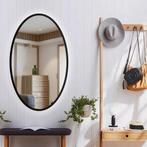 Ovale LED spiegel met zwart metalen frame - 450x750mm, Huis en Inrichting, Woonaccessoires | Spiegels, Ophalen of Verzenden, Nieuw
